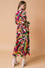 DESTINED TO IMPRESS PLISSE MIDI DRESS - By Baano