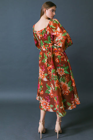 LET IT HAPPEN WOVEN ORGNZA MIDI DRESS - By Baano