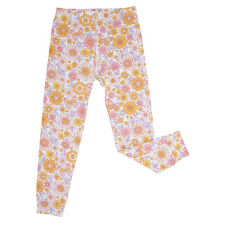 Retro Vintage Flowers Big Kid Pajama Set - By Baano