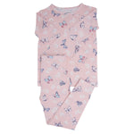 Pink Butterfly Daisy Bamboo Big Kid Pajama Set - By Baano