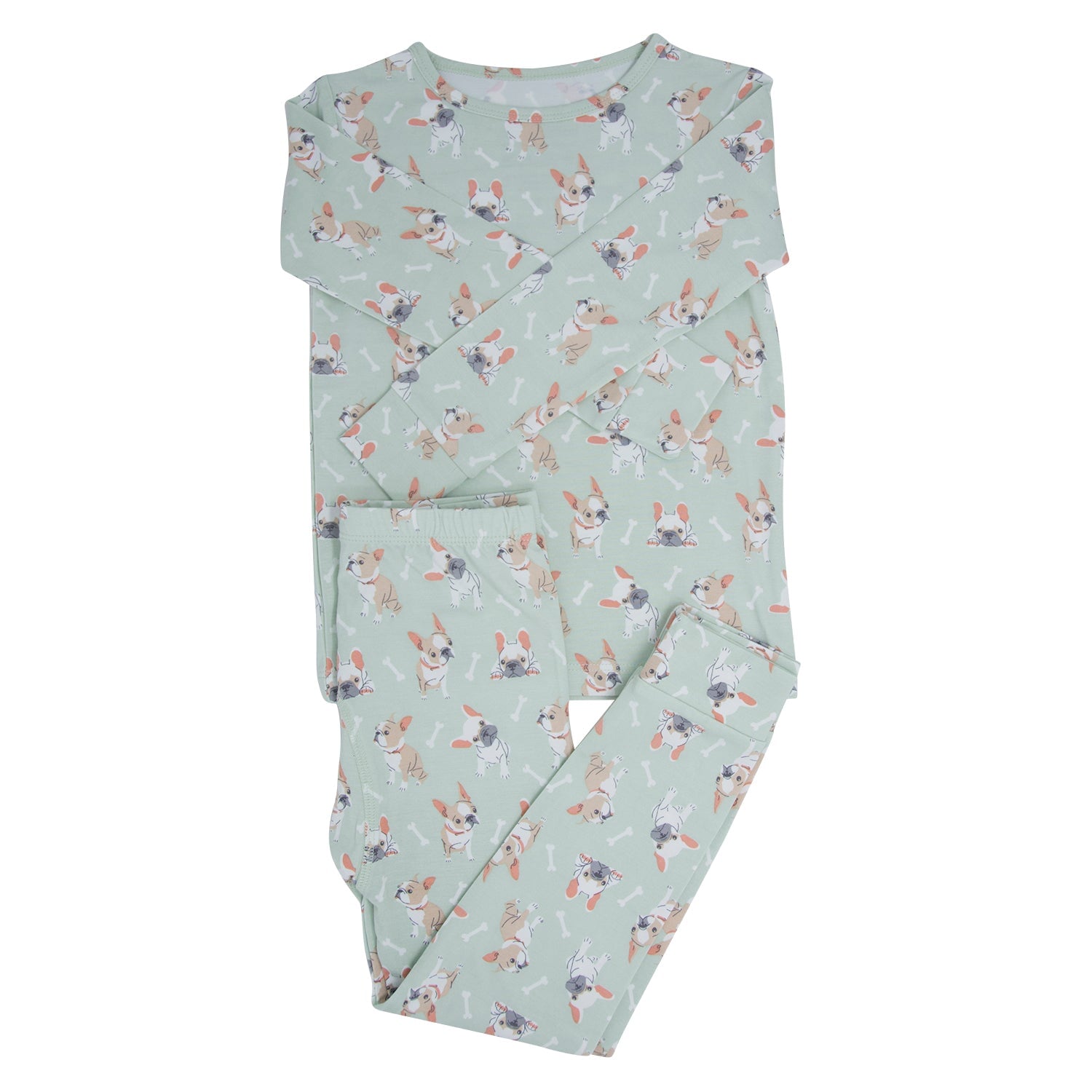 Mint Frenchie Puppy Big Kid Pajama - By Baano