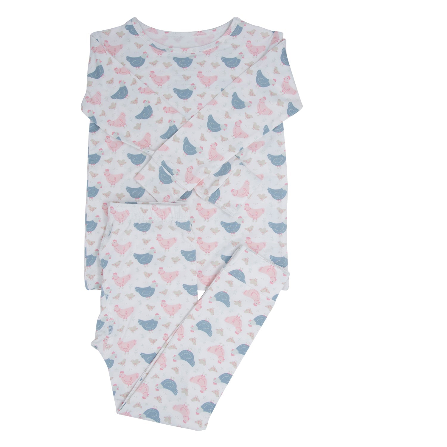 Pink Farm Hens Bamboo Big Kid Pajama - By Baano