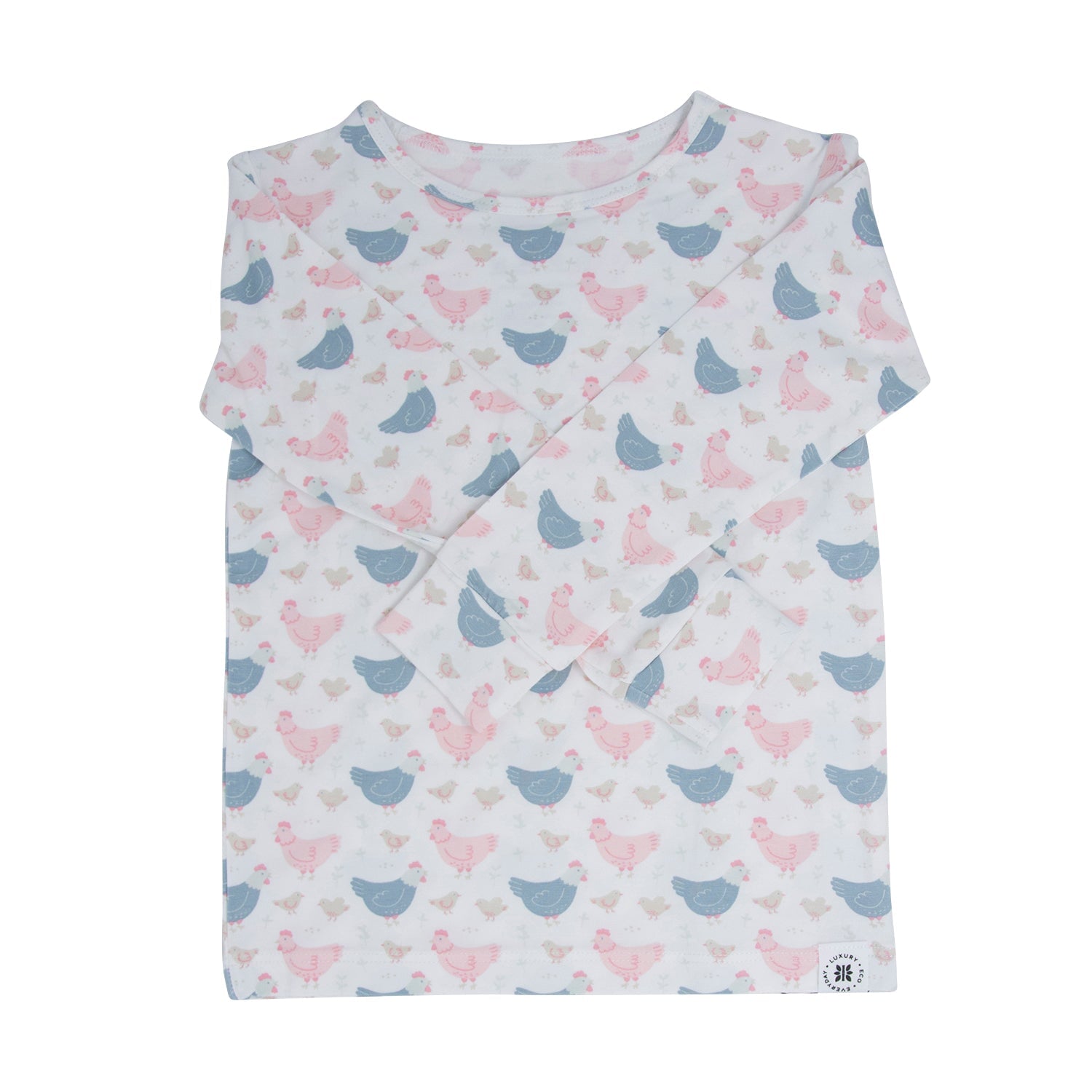 Pink Farm Hens Bamboo Big Kid Pajama - By Baano