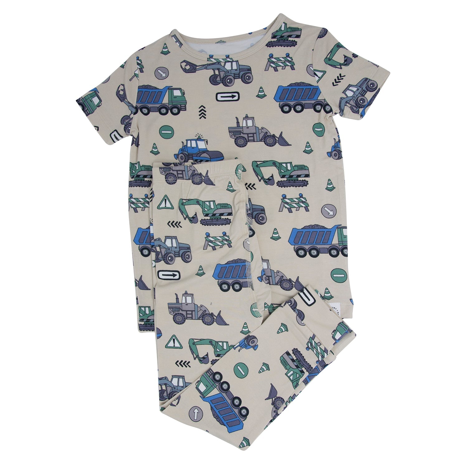 Trucks Diggers Construction Big Kid Pajama S/S - By Baano