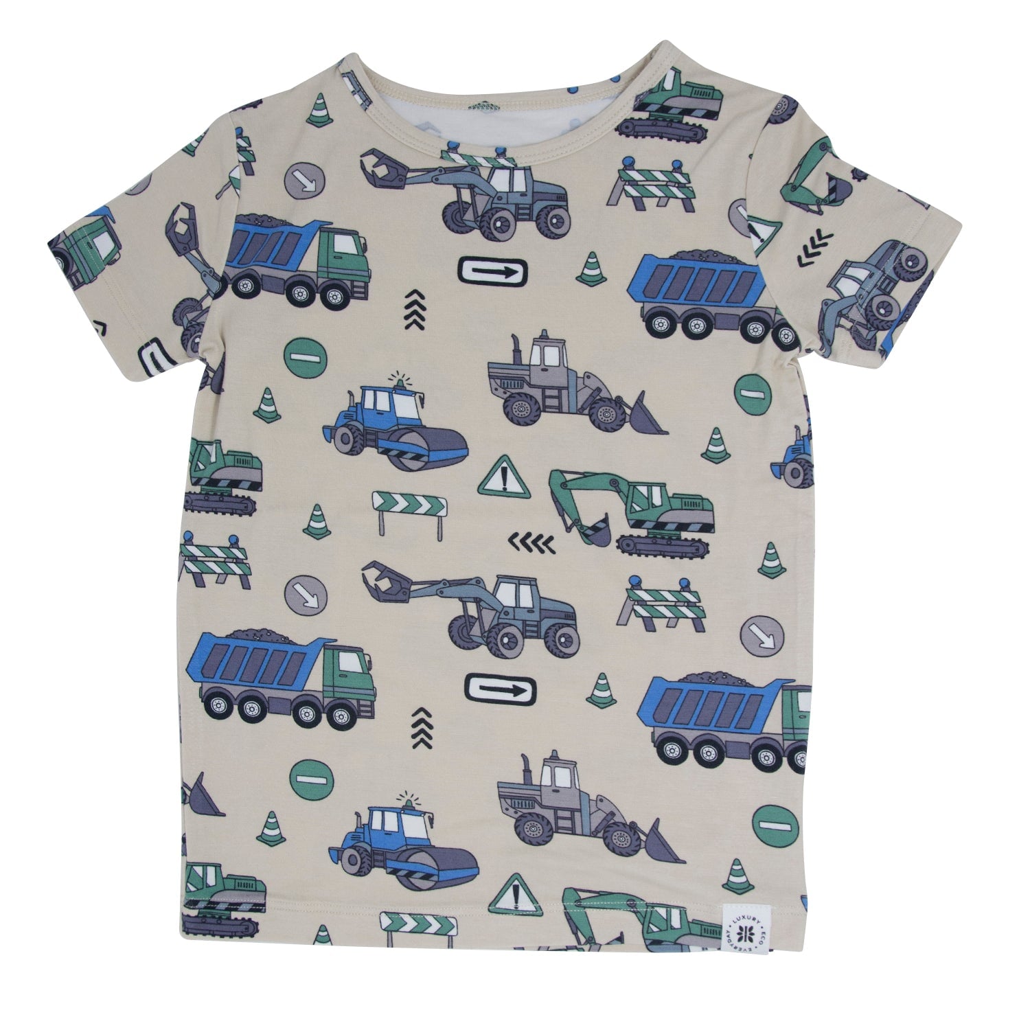 Trucks Diggers Construction Big Kid Pajama S/S - By Baano
