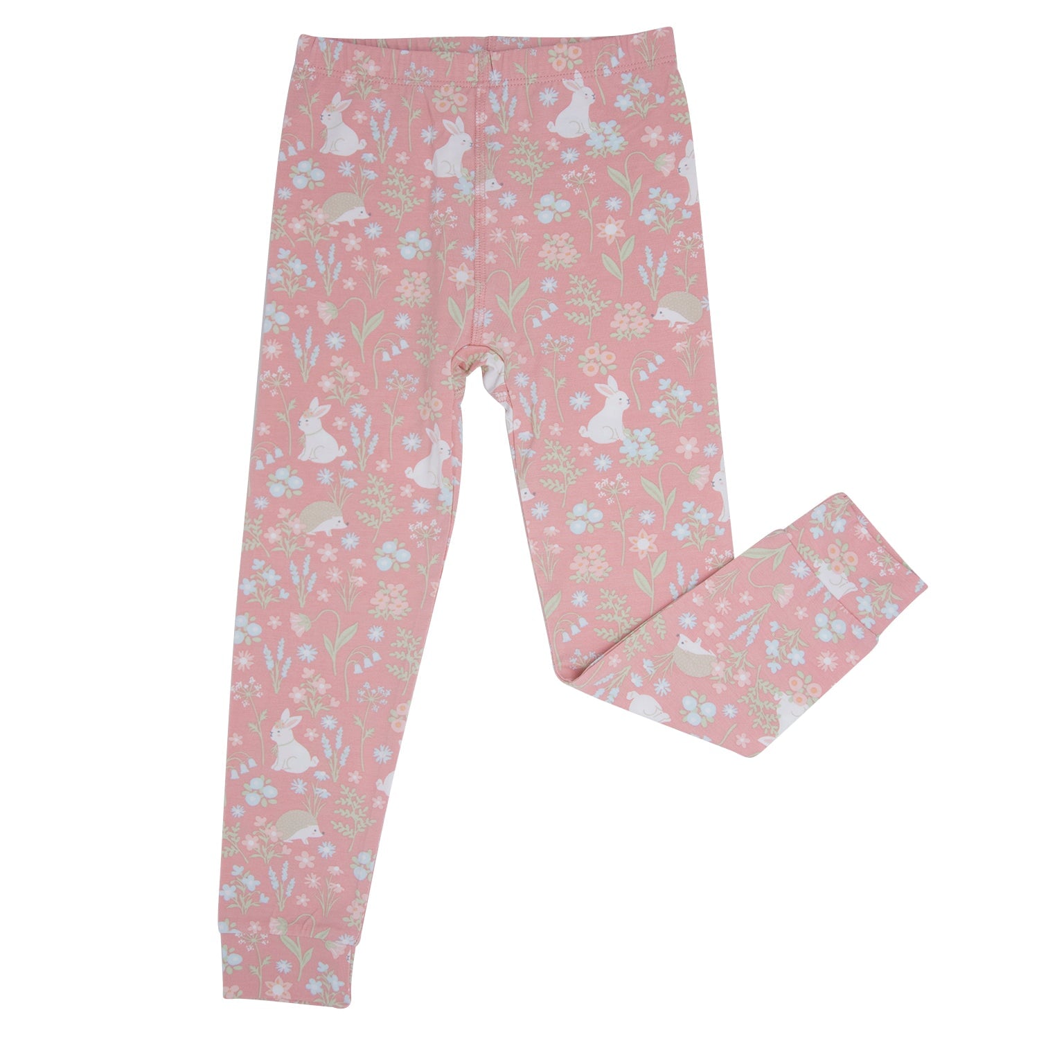Pink Bunny Floral Big Kid Pajama Set - By Baano