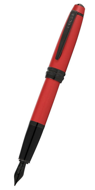 Bailey™ Matte Red Lacquer Stainless Steel Fine Nib Fountain Pen - By Baano