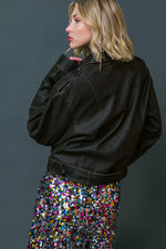 ON MY WAY UP FAUX MOTO JACKET - By Baano