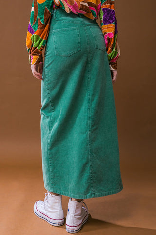 PERFECT PICK CORDUROY MIDI SKIRT - By Baano