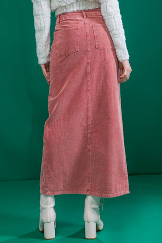 PERFECT PICK CORDUROY MIDI SKIRT - By Baano