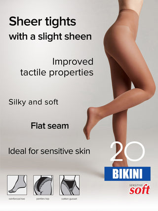 Tights Conte Bikini 20 Den - Ajour Top - By Baano