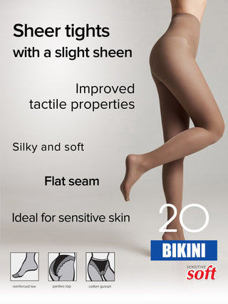 Tights Conte Bikini 20 Den - Ajour Top - By Baano