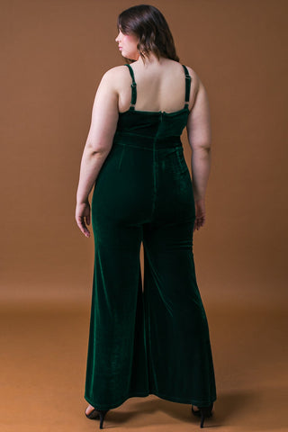 BLOW A KISS VELVET JUMPSUIT - By Baano