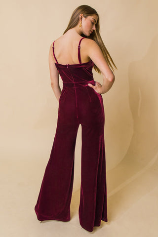 BLOW A KISS VELVET JUMPSUIT - By Baano