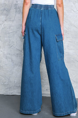 ALL THE BUZZ WASHED DENIM PANTS - By Baano