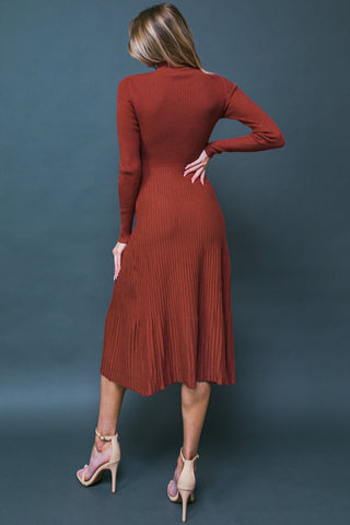 STOLEN KISSES SWEATER MIDI DRESS - By Baano