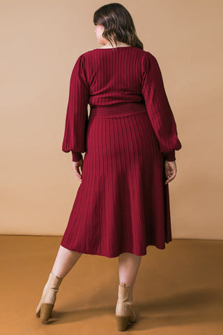KEEP LOOKING UP SWEATER MIDI DRESS - By Baano