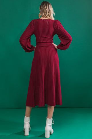 KEEP LOOKING UP SWEATER MIDI DRESS - By Baano