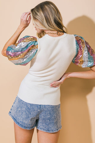 GET CARRIED AWAY SWEATER TOP - By Baano