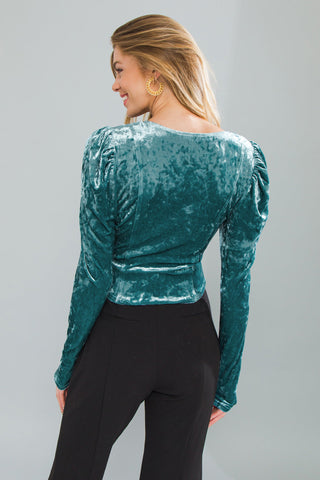 PUT ON A SHOW VELVET TOP - By Baano