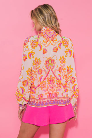 BLOOMING WITH BLISS WOVEN TOP - By Baano
