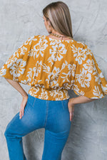 LET THE LIGHT IN BROWN WOVEN TOP - By Baano