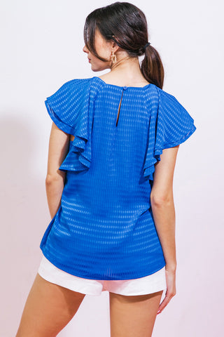 WAVE WHISPERS WOVEN TOP - By Baano