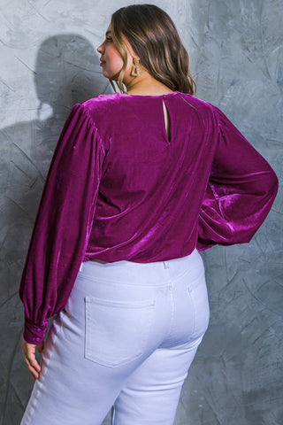 IT'S YOUR TIME VELVET TOP - By Baano