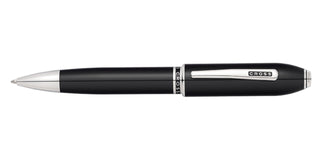 Peerless™ Obsidian Black Lacquer with Platinum Plated Appointments Ballpoint Pen - By Baano