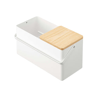 Makeup Organizer with Mirror - Steel + Wood - By Baano