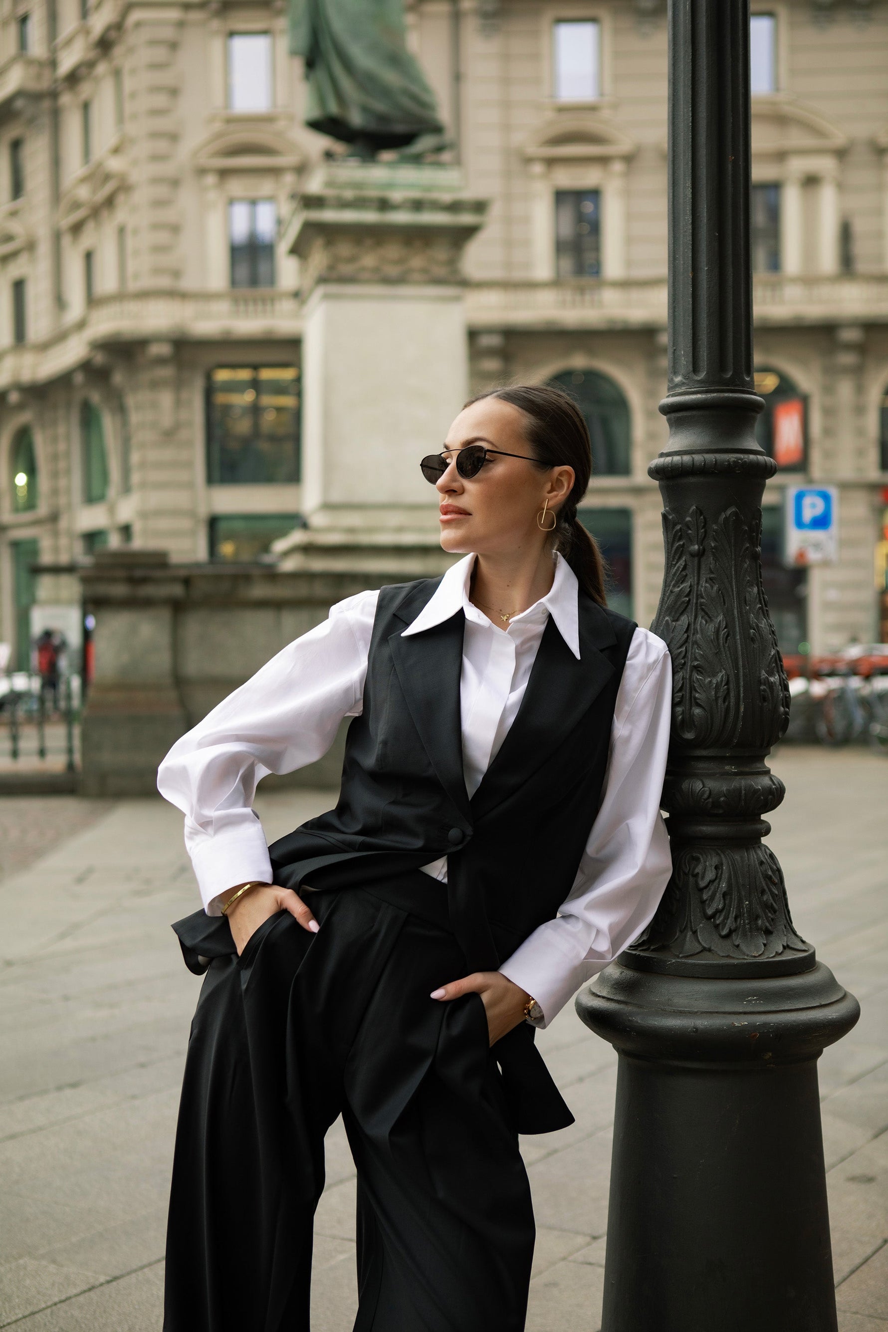 Seconda Oversized White Cotton Business Shirt ETNA