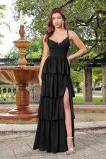 Miriam Tiered Maxi Dress - Black