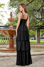 Miriam Tiered Maxi Dress - Black