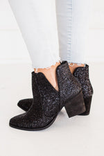 Fiera Glitter Booties in Black Naughty Monkey