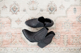 Fiera Glitter Booties in Black - By Baano
