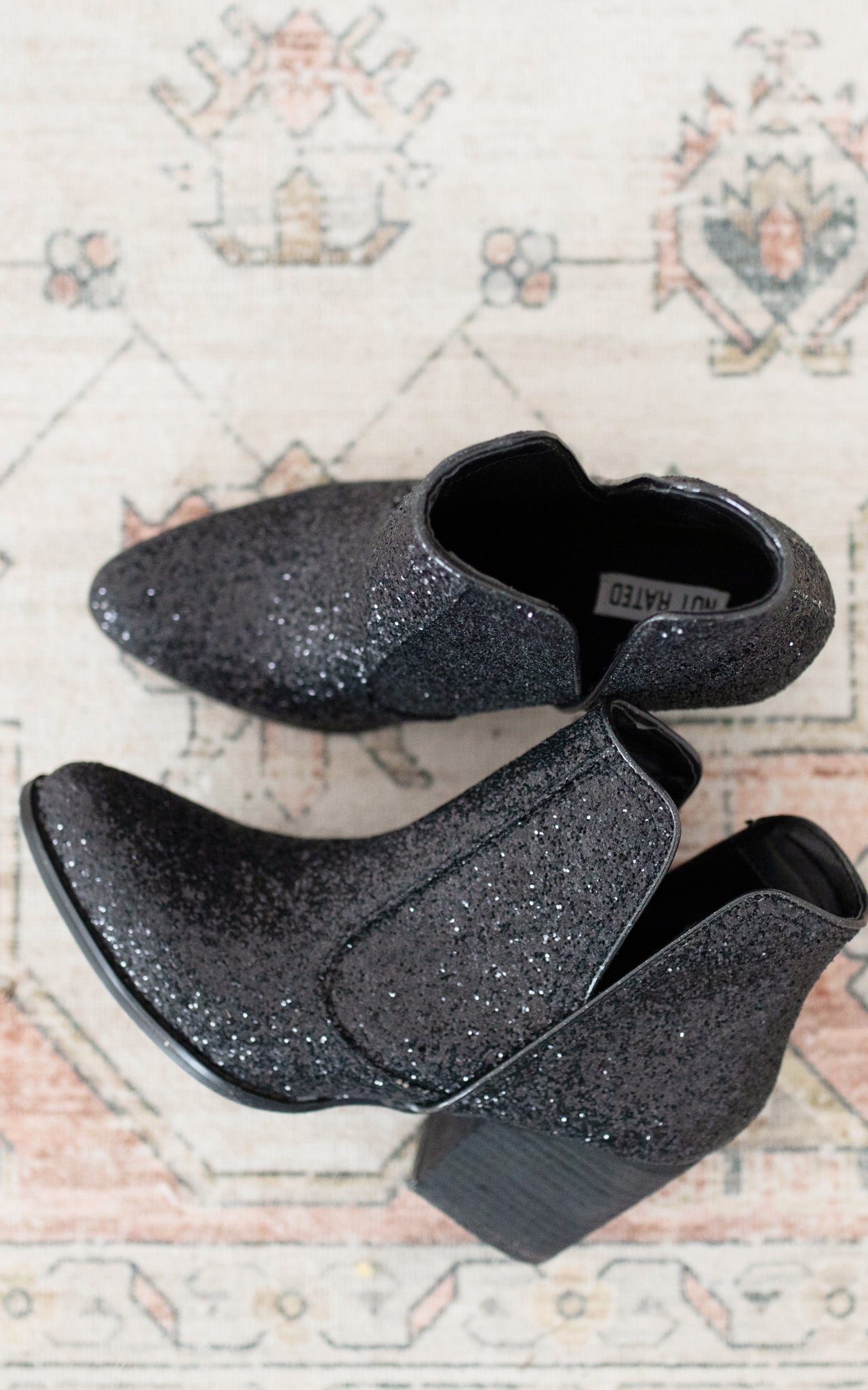 Fiera Glitter Booties in Black Naughty Monkey