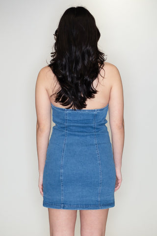 Denim Halter Dress