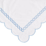 600 Thread Count Scallop Rope Embroidered Cotton Duvet Set