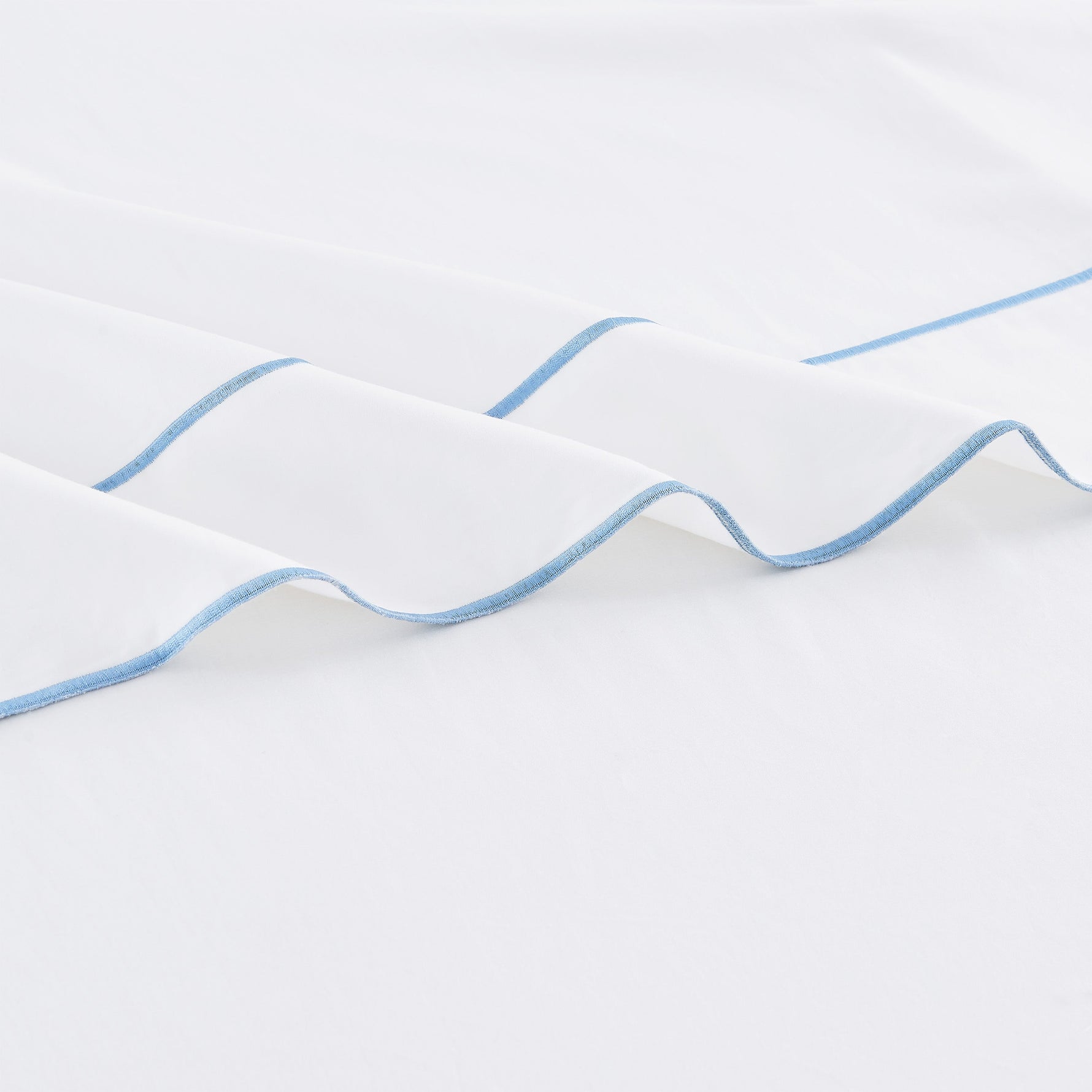 600 Thread Count Framed Sateen Embroidered Cotton Pillowcase Pair