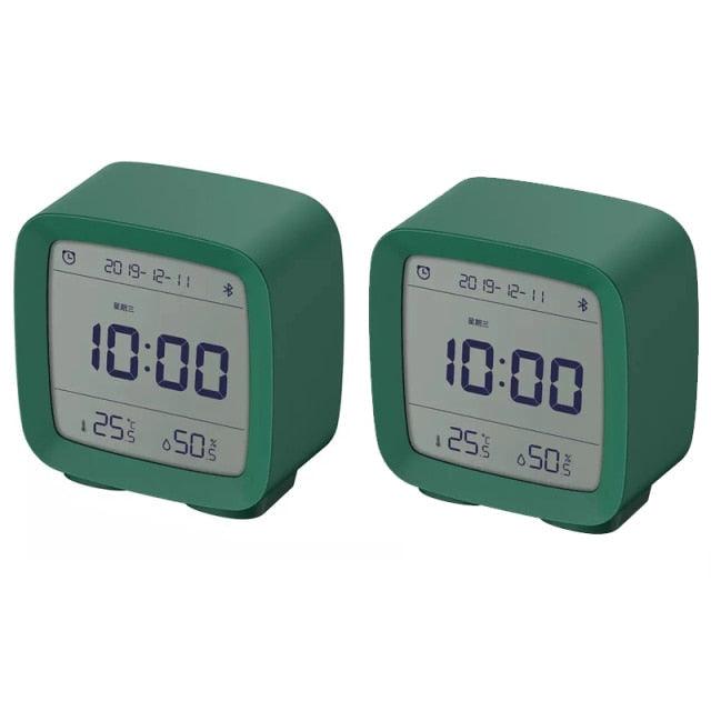 Bluetooth Alarm Clock Temperature Humidity Display LCD Screen Adjustable Clock Dual Alarm Clock with Night Light, Alarm Clock for Kids Small Alarm Clock for Home Bedroom Travel USB Powered Cute Design Nightlight With APP Smart Home Stevvex