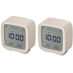 Bluetooth Alarm Clock Temperature Humidity Display LCD Screen Adjustable Clock Dual Alarm Clock with Night Light, Alarm Clock for Kids Small Alarm Clock for Home Bedroom Travel USB Powered Cute Design Nightlight With APP Smart Home Stevvex