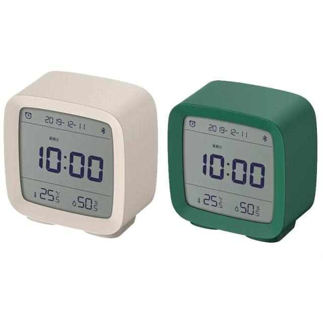 Bluetooth Alarm Clock Temperature Humidity Display LCD Screen Adjustable Clock Dual Alarm Clock with Night Light, Alarm Clock for Kids Small Alarm Clock for Home Bedroom Travel USB Powered Cute Design Nightlight With APP Smart Home Stevvex