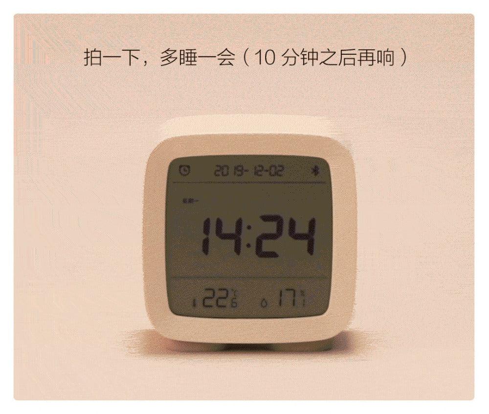 Bluetooth Alarm Clock Temperature Humidity Display LCD Screen Adjustable Clock Dual Alarm Clock with Night Light, Alarm Clock for Kids Small Alarm Clock for Home Bedroom Travel USB Powered Cute Design Nightlight With APP Smart Home Stevvex