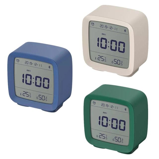 Bluetooth Alarm Clock Temperature Humidity Display LCD Screen Adjustable Clock Dual Alarm Clock with Night Light, Alarm Clock for Kids Small Alarm Clock for Home Bedroom Travel USB Powered Cute Design Nightlight With APP Smart Home Stevvex