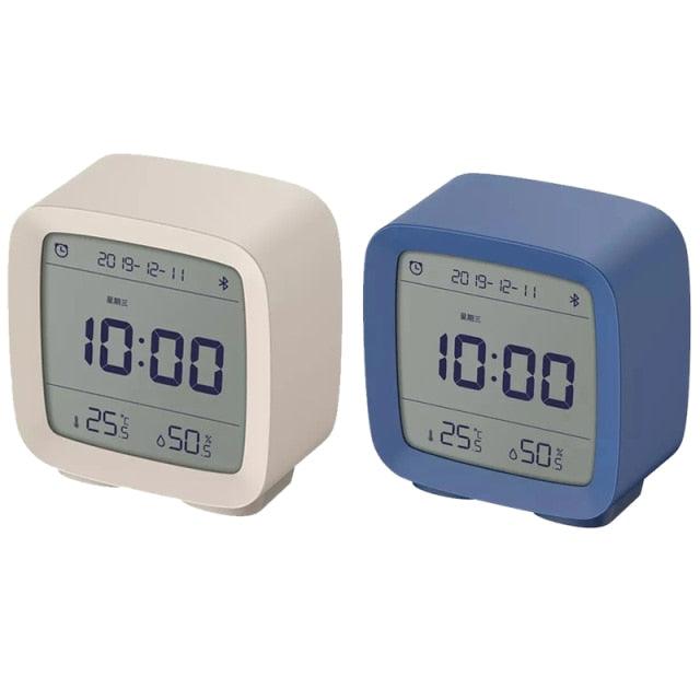 Bluetooth Alarm Clock Temperature Humidity Display LCD Screen Adjustable Clock Dual Alarm Clock with Night Light, Alarm Clock for Kids Small Alarm Clock for Home Bedroom Travel USB Powered Cute Design Nightlight With APP Smart Home Stevvex