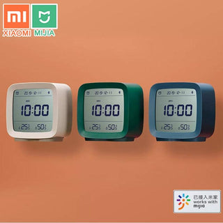 Bluetooth Alarm Clock Temperature Humidity Display LCD Screen Adjustable Clock Dual Alarm Clock with Night Light, Alarm Clock for Kids Small Alarm Clock for Home Bedroom Travel USB Powered Cute Design Nightlight With APP Smart Home Stevvex