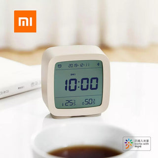 Bluetooth Alarm Clock Temperature Humidity Display LCD Screen Adjustable Clock Dual Alarm Clock with Night Light, Alarm Clock for Kids Small Alarm Clock for Home Bedroom Travel USB Powered Cute Design Nightlight With APP Smart Home Stevvex