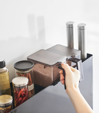 Two-Tier Sliding Drawer Seasoning Rack - Steel - By Baano