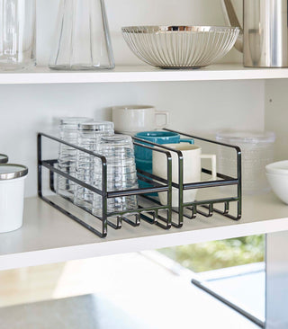 Glass and Mug Cabinet Organizer - Steel - By Baano
