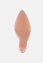 Bottoms Up Strappy Slip On Stiletto Heels